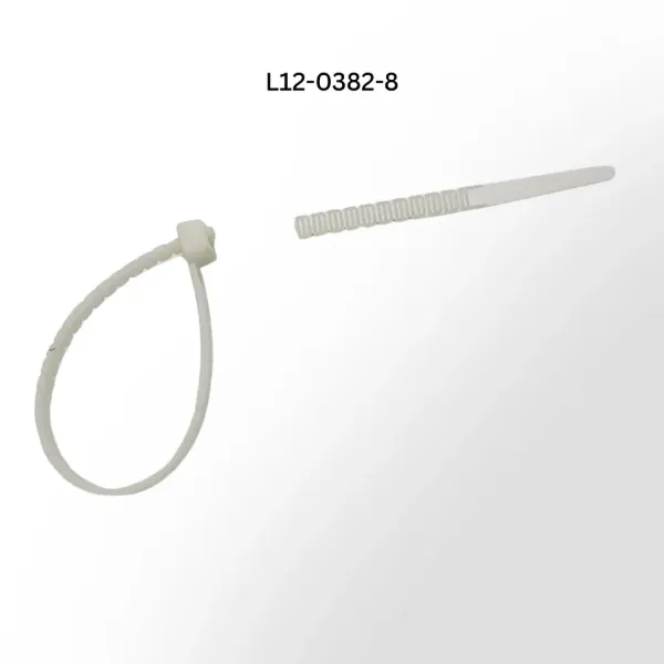 Speedi-Twist 8" White Tool-Free Breakaway Nylon Zip Ties – 50 lb Tensile Strength, 100 Pack