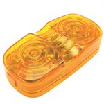 2"X 4" MARKER LIGHT, 16 LEDs, AMBER LENS & BASE, "CATS EYE", TWO WIRE