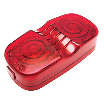 2"X 4" MARKER LIGHT, 16 LEDs, RED LENS & BASE, "CATS EYE", TWO WIRE