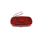 4" X 2" MARKER LIGHT, 9 LED, RED, W /  REFLECTOR ,W /  CHROME BASE